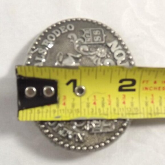 NOS 1988 Hesston National Finals Rodeo Commemorative Mini Child's Belt Buckle - Picture 5 of 9